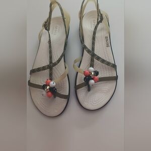 CROCS Black and White Sandals Minimalist Design